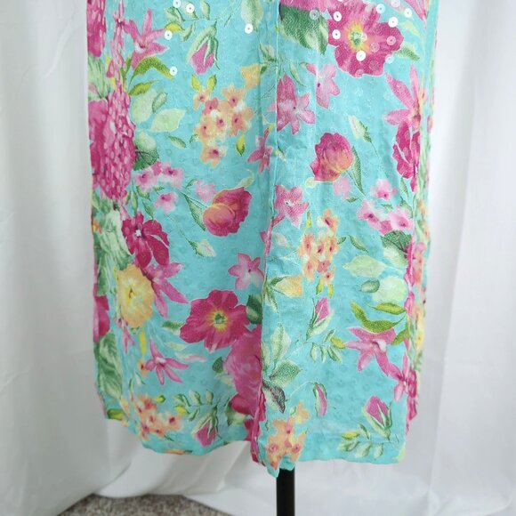 Vintage Western Sequin Blue Skirt Small Maxou - Picture 3 of 8